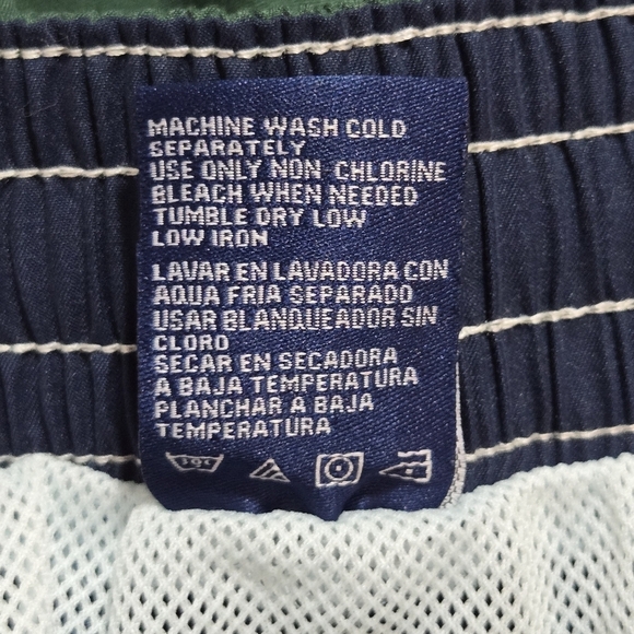 Caribbean Joe Mens Fairway Green Navy Blue Board Swim Trunks Shorts Size XXL - Picture 8 of 9